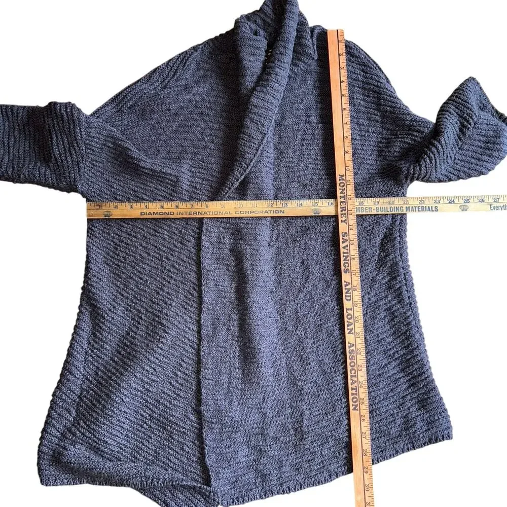 Prana gray medium large oversized knit cardigan sweater
